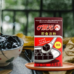 晨光即食黑凉粉夏季清凉风味烧仙草果冻盒装饮品苍南小吃255克