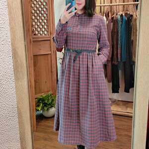 瓷语棉麻连衣裙