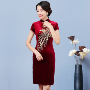 胖女人加肥加大码旗袍女胖mm改良版显瘦儿子结婚妈妈礼服婚宴高贵