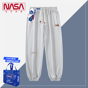 NASA联名美式高街潮男春夏秋百搭卫裤抽绳束脚休闲运动宽松长裤子