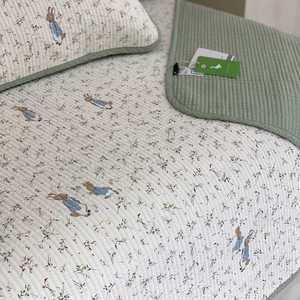 韩式 大鹅 纯棉夹棉床盖三件套全棉绗缝水洗炕盖套件加厚加大床单