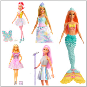 新款芭比娃娃换装衣服美人鱼套装长发公主生日快乐芭比过家家玩具