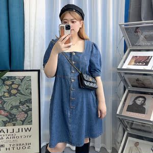 大码a字裙200斤中长款