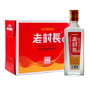老村长白酒欢乐中国浓香型40度纯粮酿造酒450ml*12瓶大部包邮