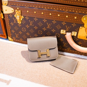hermes constance slim康康腰包,大象灰金扣,epsom皮,y刻
