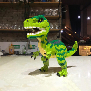 乐高微小颗粒积木益智拼装玩具高难度恐龙男孩子霸王龙成年高难度