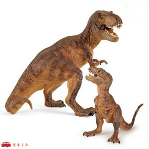 法国papo 侏罗纪恐龙模型棕色暴龙幼崽褐色暴龙霸王龙