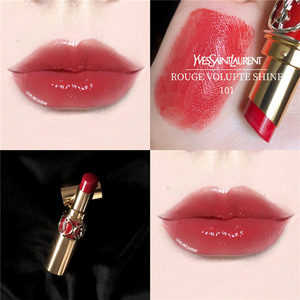 ysl圣罗兰金圆管唇膏101 46口红斩男色 水蜜桃滋润水润红
