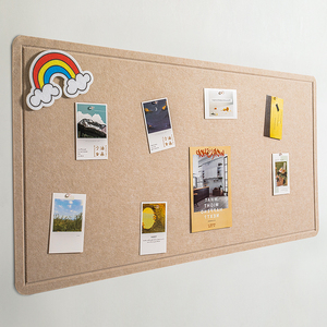ins北欧风格毛毡板墙贴幼儿园作品展示软木板照片墙贴自粘公告栏