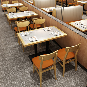 茶餐厅主题靠墙卡座沙发商用 小吃汉堡奶茶快餐店餐饮桌椅组合