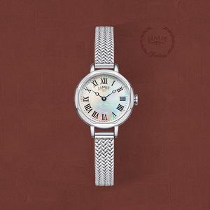 limit贝母八边形手表女小银表复古数字简约气质小巧钢带英国时尚