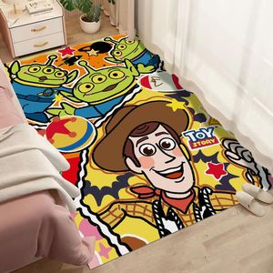 迪士尼玩具总动员卡通地毯胡迪巴斯光年防滑地垫子卧室客厅床边毯