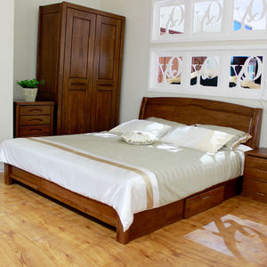 双叶家具全实木双人床榆木新中式床卧室床婚床现代简约1.8米大床