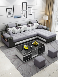 布艺沙发组合小户型客厅现代简约三人套装家具整装经济型特价清仓