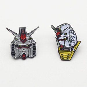 日本动画机动战士高达金属徽章rx-78独角兽卡通胸针学生书包别针