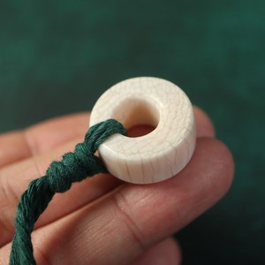 精品果冻料猛犸牙扣子挂件吊坠藏式文玩老料老牙圈平安扣侧挂配饰