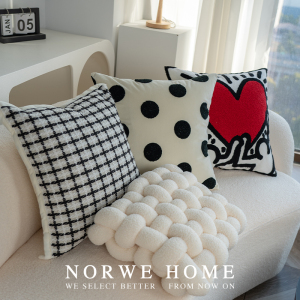 ORWTGPE抱枕侘寂风简约N北欧枕套客厅沙发靠枕榻背榻米坐头垫床靠