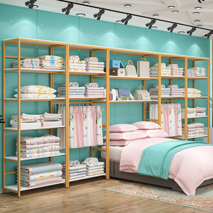 家纺店货架展示架床上用品展示柜四件套被芯放被子的架子置物架