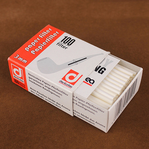 德国denicool100只装烟斗3mm烟嘴纸滤芯丹尼古特玉米斗纸质过滤芯