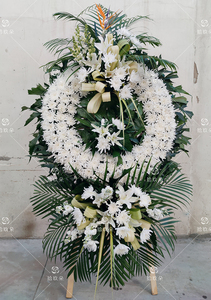 北京丧事白事菊花追悼会花束殡葬花圈鲜花殡仪馆送花同城配送花篮