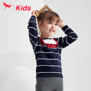 红蜻蜓童装女童毛衣女童针织衫秋装新款宝宝甜美纯棉上衣洋气时尚