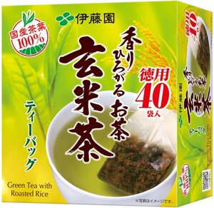 日本制造itoen伊藤园飘香玄米茶包盒装40袋高山商店日本代购直邮