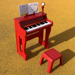 宝丽电子琴儿童钢琴玩具可弹奏2-6岁男女孩初学乐器麦克风音乐
