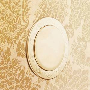 空调圆孔装饰盖板分体式封堵塞神器墙洞口眼堵盖遮挡大洞墙面金色