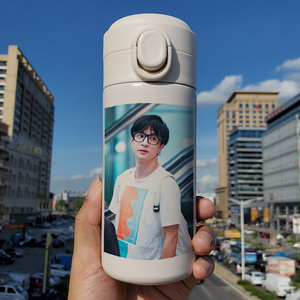 薛之谦明星同款保温杯网红歌手图案定制男学生水杯弹跳式女士杯子