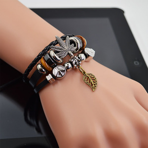 手上戴的首饰男生男人手上戴的装饰品 男士 潮流男人带的手链男士