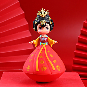 西安网红大唐不倒翁小姐姐创意家居娃娃摆件人偶陕西旅游小纪念品