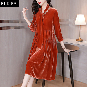 丽服饰旗舰店天猫贵夫人金丝绒套装女高端女人味丝绒真丝新款时尚女装