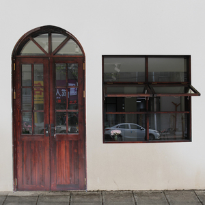 复古实木门原木门蛋糕店服装店咖啡厅民宿玻璃双开大门仿古门定制