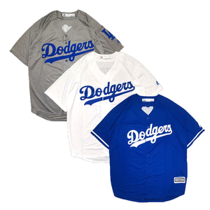 美职棒球服男女道奇球迷版嘻哈球衣短袖开衫街舞外套hiphop球服潮