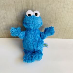 nici合作款芝麻街甜饼怪毛绒玩具 可爱大眼睛蓝色芝麻街毛绒公仔