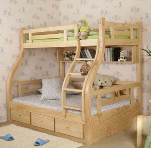 新西兰松木实木家具特价弯腿子母床高低母子床儿童组合双层上下床