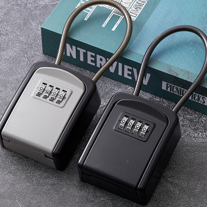 挂锁钥匙盒密码锁家用民宿免安装门把手防盗门盒子装修钥匙密码盒