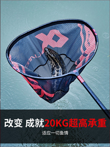 连球抄网套装组合全套超硬碳素杆捞鱼操网兜钓鱼抄网头伸缩竿渔具