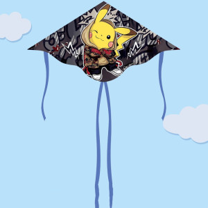 皮卡丘风筝儿童比卡丘纸鸢成人专用皮卡球风鸢卡通比卡球纸鹞风筝