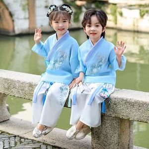韩版儿童汉服男童女童套装幼儿园园服男女宝宝日常古风古装演出服