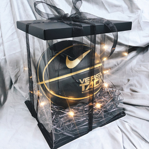 装篮球礼物盒ins网红韩版简约特大号生日送男友包装盒正方形盒空