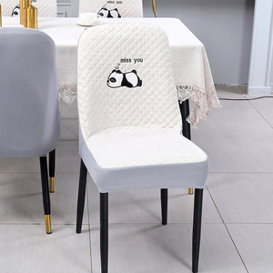 2024高级加厚弧形椅子套罩万能通用现代保护座坐垫餐桌皮板凳家用