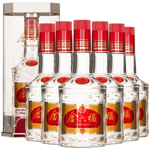 金六福 福满佳禧t20 浓香型白酒50度500ml*6瓶装送礼品袋