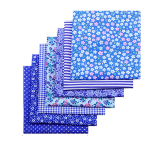 蓝色小碎花涤纶棉布或防水面料各材质可选DIY拼布包包服装桌布