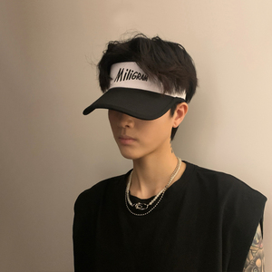 帽子男夏季空顶帽韩版潮遮阳帽户外太阳运动无顶鸭舌帽骑车遮脸帽