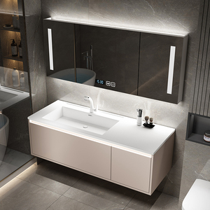 简约现代肤感大水池洗手盆浴室柜组合卫生间洗漱台洗脸盆卫浴面盆