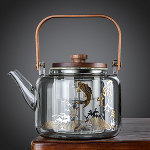 玻璃烧水煮茶壶单壶加厚耐高温家用现代花茶壶泡茶器套装日式耐热