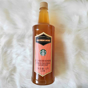 星巴克蜜桃果醋风味调味糖浆 1升 咖啡原料 拿铁星冰乐