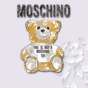 潮牌moschino莫斯奇诺卡通小熊泰迪熊字母衣服图案热转印烫印贴画