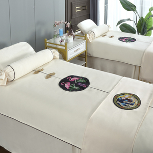 美容床罩四件套床罩按摩床单洗头床套理疗床带洞床头疗院单件床套